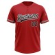 Custom Red Black-White Two-Button Unisex Jersey Custom Red Black-White Two-Button Unisex Jersey