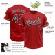 Custom Red Black-White Two-Button Unisex Jersey Custom Red Black-White Two-Button Unisex Jersey