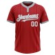 Custom Red Gray Pinstripe White Two-Button Unisex Jersey Custom Red Gray Pinstripe White Two-Button Unisex Jersey