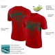 Custom Red Kelly Green 3D Pattern Design Dripping Splatter Art Performance T-Shirt Custom Red Kelly Green 3D Pattern Design Dripping Splatter Art Performance T-Shirt