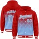 Custom Red Light Blue-White Gradient Square Shape 3D Pattern Design Bomber Full-Snap Varsity Letterman Hoodie Jacket Custom Red Light Blue-White Gradient Square Shape 3D Pattern Design Bomber Full-Snap Varsity Letterman Hoodie Jacket