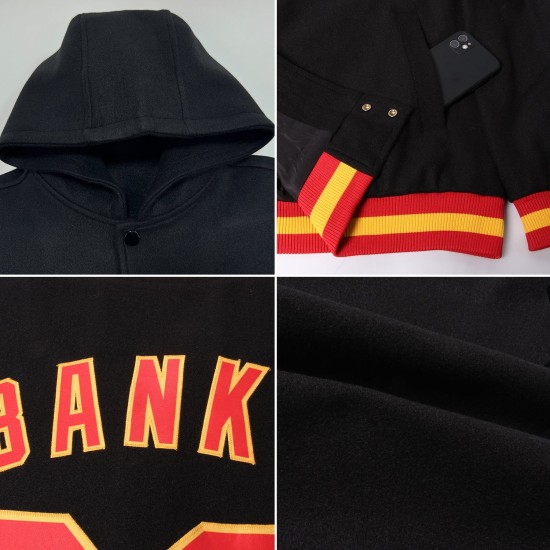 Custom Red Light Blue-White Gradient Square Shape 3D Pattern Design Bomber Full-Snap Varsity Letterman Hoodie Jacket Custom Red Light Blue-White Gradient Square Shape 3D Pattern Design Bomber Full-Snap Varsity Letterman Hoodie Jacket