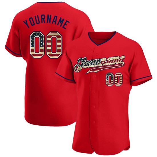 Custom Red Vintage USA Flag-Navy Authentic rugby Jersey Custom Red Vintage USA Flag-Navy Authentic rugby Jersey