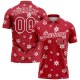 Custom Red White 3D Christmas Snowflakes Performance Golf Polo Shirt Custom Red White 3D Christmas Snowflakes Performance Golf Polo Shirt