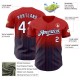 Custom Red Pinstripe White-Navy Authentic Fade Fashion rugby Jersey Custom Red Pinstripe White-Navy Authentic Fade Fashion rugby Jersey