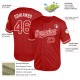 Custom Red White Mesh Authentic Throwback rugby Jersey Custom Red White Mesh Authentic Throwback rugby Jersey