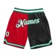 Custom Red White-Black Authentic Throwback Split Fashion Shorts Custom Red White-Black Authentic Throwback Split Fashion Shorts