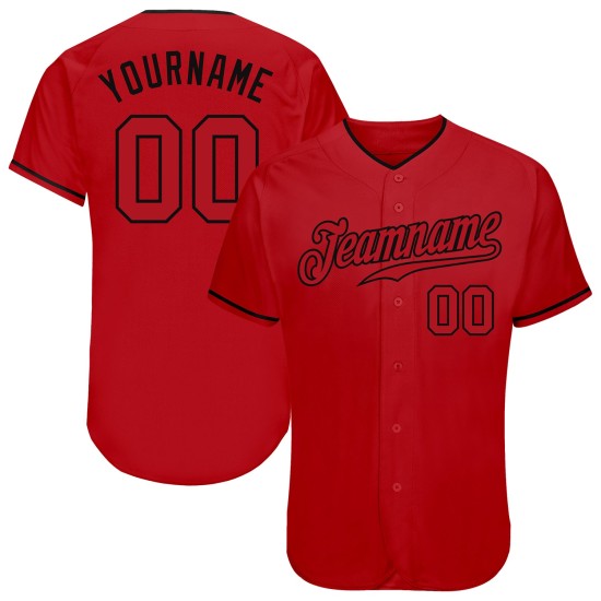 Custom Red Red-Black Authentic rugby Jersey Custom Red Red-Black Authentic rugby Jersey
