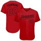 Custom Red Red-Black Authentic rugby Jersey Custom Red Red-Black Authentic rugby Jersey