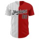 Custom Red White-Black Pinstripe Authentic Split Fashion rugby Jersey Custom Red White-Black Pinstripe Authentic Split Fashion rugby Jersey
