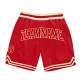 Custom Red Red-Cream Authentic Throwback Shorts Custom Red Red-Cream Authentic Throwback Shorts