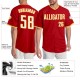 Custom Red White-Gold Authentic rugby Jersey Custom Red White-Gold Authentic rugby Jersey
