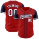 Custom Red White-Navy Authentic Two Tone rugby Jersey Custom Red White-Navy Authentic Two Tone rugby Jersey
