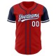 Custom Red White-Navy Authentic Two Tone rugby Jersey Custom Red White-Navy Authentic Two Tone rugby Jersey