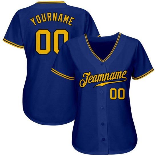 Custom Royal Gold-Black Authentic rugby Jersey Custom Royal Gold-Black Authentic rugby Jersey