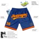 Custom Royal Gold-Red Authentic Throwback Shorts Custom Royal Gold-Red Authentic Throwback Shorts