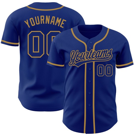 Custom Royal Royal-Old Gold Authentic rugby Jersey Custom Royal Royal-Old Gold Authentic rugby Jersey
