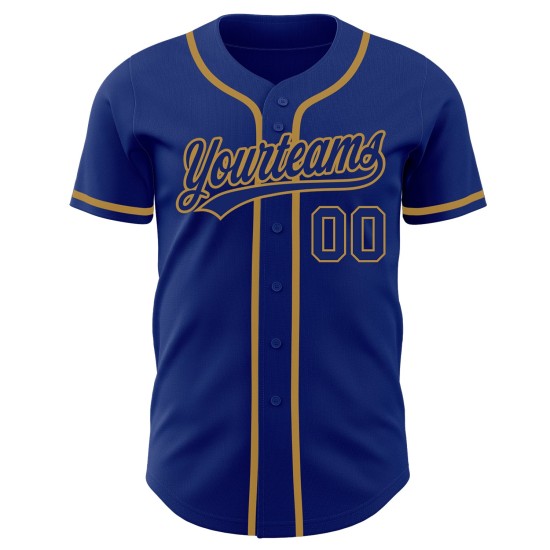 Custom Royal Royal-Old Gold Authentic rugby Jersey Custom Royal Royal-Old Gold Authentic rugby Jersey