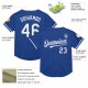 Custom Royal White Mesh Authentic Throwback rugby Jersey Custom Royal White Mesh Authentic Throwback rugby Jersey