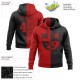 Custom Stitched Black Red 3D Skull Fashion Sports Pullover Sweatshirt Hoodie Custom Stitched Black Red 3D Skull Fashion Sports Pullover Sweatshirt Hoodie