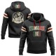 Custom Stitched Black Vintage Mexican Flag Cream-Red Football Pullover Sweatshirt Hoodie Custom Stitched Black Vintage Mexican Flag Cream-Red Football Pullover Sweatshirt Hoodie