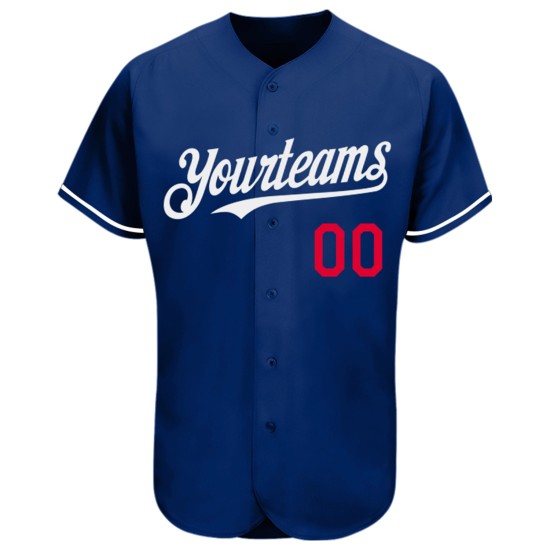 Custom Royal White-Red Authentic rugby Jersey Custom Royal White-Red Authentic rugby Jersey