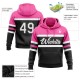 Custom Stitched Black White-Pink Line Sports Pullover Sweatshirt Hoodie Custom Stitched Black White-Pink Line Sports Pullover Sweatshirt Hoodie