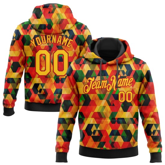 Custom Stitched Black Yellow-Red 3D Pattern Design Black History Month Sports Pullover Sweatshirt Hoodie Custom Stitched Black Yellow-Red 3D Pattern Design Black History Month Sports Pullover Sweatshirt Hoodie