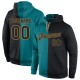 Custom Stitched Aqua Black-Old Gold Split Fashion Sports Pullover Sweatshirt Hoodie Custom Stitched Aqua Black-Old Gold Split Fashion Sports Pullover Sweatshirt Hoodie