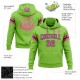 Custom Stitched Neon Green Pink-Navy Football Pullover Sweatshirt Hoodie Custom Stitched Neon Green Pink-Navy Football Pullover Sweatshirt Hoodie