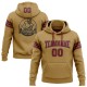 Custom Stitched Old Gold Crimson-Black Football Pullover Sweatshirt Hoodie Custom Stitched Old Gold Crimson-Black Football Pullover Sweatshirt Hoodie