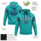 Custom Stitched Aqua Navy-White Football Pullover Sweatshirt Hoodie Custom Stitched Aqua Navy-White Football Pullover Sweatshirt Hoodie