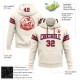 Custom Stitched Cream Red-Royal Football Pullover Sweatshirt Hoodie Custom Stitched Cream Red-Royal Football Pullover Sweatshirt Hoodie