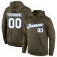 Custom Stitched Olive White-Light Blue Sports Pullover Sweatshirt Salute To Service Hoodie Custom Stitched Olive White-Light Blue Sports Pullover Sweatshirt Salute To Service Hoodie