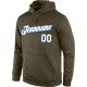 Custom Stitched Olive White-Light Blue Sports Pullover Sweatshirt Salute To Service Hoodie Custom Stitched Olive White-Light Blue Sports Pullover Sweatshirt Salute To Service Hoodie