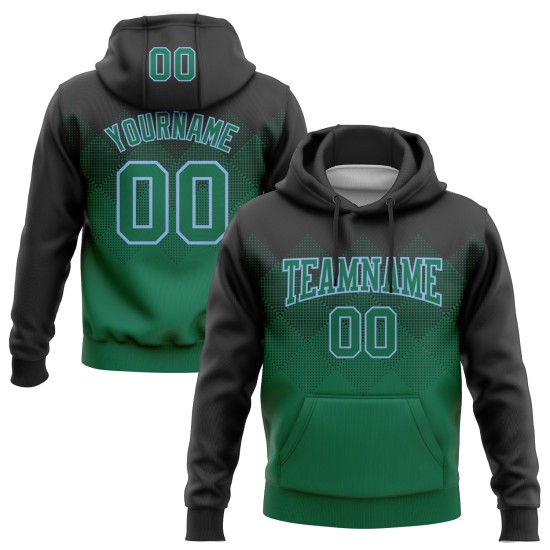 Custom Stitched Black Kelly Green-Light Blue 3D Pattern Design Gradient Square Shape Sports Pullover Sweatshirt Hoodie Custom Stitched Black Kelly Green-Light Blue 3D Pattern Design Gradient Square Shape Sports Pullover Sweatshirt Hoodie