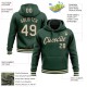 Custom Stitched Green Cream-Black Sports Pullover Sweatshirt Hoodie Custom Stitched Green Cream-Black Sports Pullover Sweatshirt Hoodie
