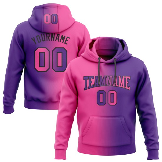 Custom Stitched Purple Pink-Black Gradient Fashion Sports Pullover Sweatshirt Hoodie Custom Stitched Purple Pink-Black Gradient Fashion Sports Pullover Sweatshirt Hoodie