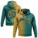 Custom Stitched Teal Old Gold-Black Gradient Fashion Sports Pullover Sweatshirt Hoodie Custom Stitched Teal Old Gold-Black Gradient Fashion Sports Pullover Sweatshirt Hoodie