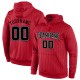 Custom Stitched Red Black Pinstripe Black-White Sports Pullover Sweatshirt Hoodie Custom Stitched Red Black Pinstripe Black-White Sports Pullover Sweatshirt Hoodie