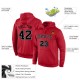 Custom Stitched Red Black Pinstripe Black-White Sports Pullover Sweatshirt Hoodie Custom Stitched Red Black Pinstripe Black-White Sports Pullover Sweatshirt Hoodie