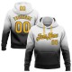 Custom Stitched White Gold-Black Fade Fashion Sports Pullover Sweatshirt Hoodie Custom Stitched White Gold-Black Fade Fashion Sports Pullover Sweatshirt Hoodie