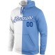 Custom Stitched White Light Blue-Royal Split Fashion Sports Pullover Sweatshirt Hoodie Custom Stitched White Light Blue-Royal Split Fashion Sports Pullover Sweatshirt Hoodie