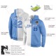 Custom Stitched White Light Blue-Royal Split Fashion Sports Pullover Sweatshirt Hoodie Custom Stitched White Light Blue-Royal Split Fashion Sports Pullover Sweatshirt Hoodie