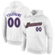 Custom Stitched White Purple-Old Gold Sports Pullover Sweatshirt Hoodie Custom Stitched White Purple-Old Gold Sports Pullover Sweatshirt Hoodie