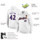 Custom Stitched White Purple-Old Gold Sports Pullover Sweatshirt Hoodie Custom Stitched White Purple-Old Gold Sports Pullover Sweatshirt Hoodie