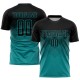 Custom Teal Black Sublimation Uniform Jersey Custom Teal Black Sublimation Uniform Jersey