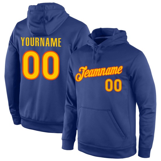 Custom Stitched Royal Gold-Orange Sports Pullover Sweatshirt Hoodie Custom Stitched Royal Gold-Orange Sports Pullover Sweatshirt Hoodie