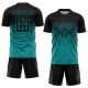 Custom Teal Black Sublimation Uniform Jersey Custom Teal Black Sublimation Uniform Jersey