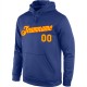 Custom Stitched Royal Gold-Orange Sports Pullover Sweatshirt Hoodie Custom Stitched Royal Gold-Orange Sports Pullover Sweatshirt Hoodie